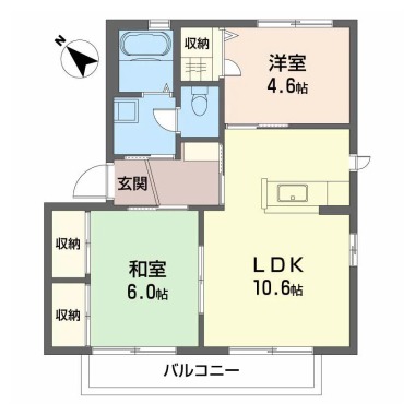バリュージュI 102の間取り図