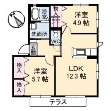 バリュージュ II 202の間取り図