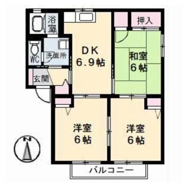 プリマベーラ北島 A棟 103の間取り図