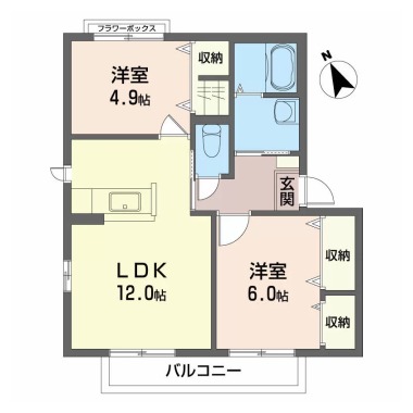 コンフォートヴィラ I棟 202の間取り図