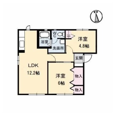 メゾン ブランシュ B棟 201の間取り図