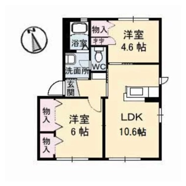 メゾン竹島 I棟 101の間取り図