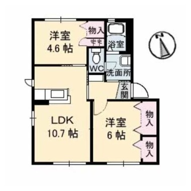 メゾン竹島 I棟 102の間取り図