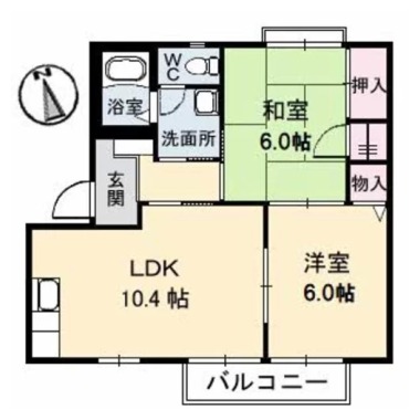 パークハウス北島 201の間取り図