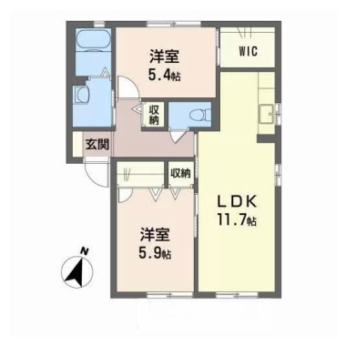 K-HAUS I棟 102の間取り図