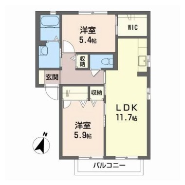 K-HAUS II棟 105の間取り図