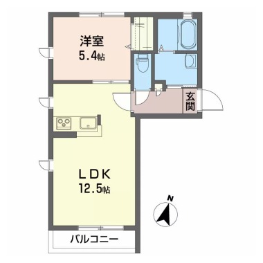 ヴィラージュ斎田 203の間取り図