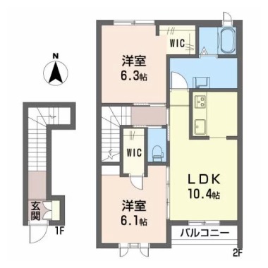 シャーメゾン ブリュー 206の間取り図