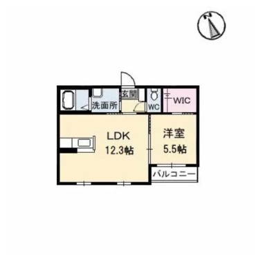 シャーメゾンラフィーネ 二番館 206の間取り図