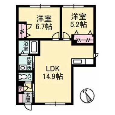 シャーメゾン イストピア B棟 103の間取り図