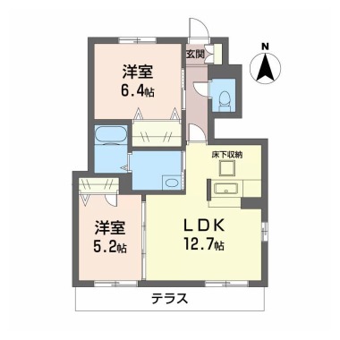 シャーメゾンヴィラ C 101の間取り図