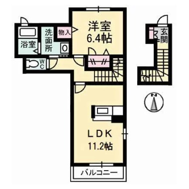 シャーメゾンヴィラ C 201の間取り図
