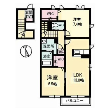 すまいる倶楽部 206の間取り図