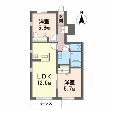 プロヌーブ鳴門 106の間取り図