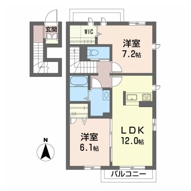 プロヌーブ鳴門 201の間取り図