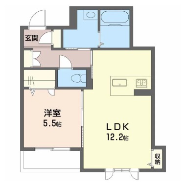 ベレオ鳴門 二号館 B207の間取り図