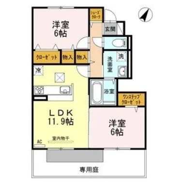 ヴェルドミール 103の間取り図