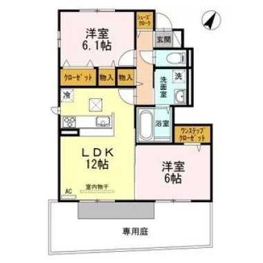 ヴェルドミール 106の間取り図