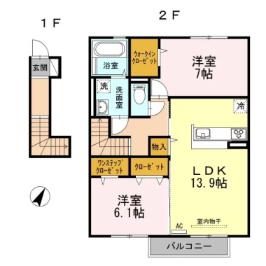 ヴェルドミール 202の間取り図