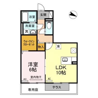 コート・セジュールなかがわ 101の間取り図