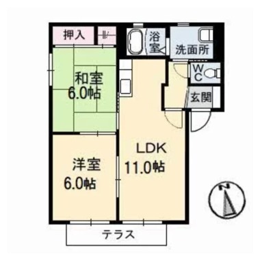 フレンドリー A 102の間取り図