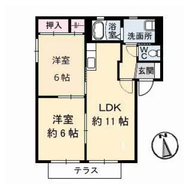 フレンドリー B 105の間取り図