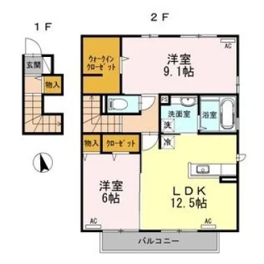 PATIO B棟 201の間取り図
