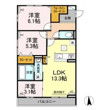 ベル グランデ 106の間取り図