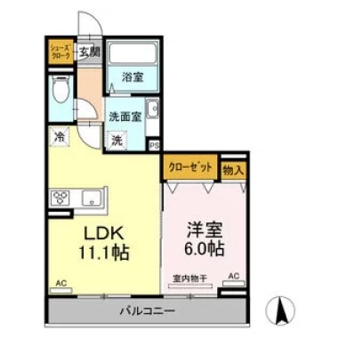 ベル グランデ 303の間取り図