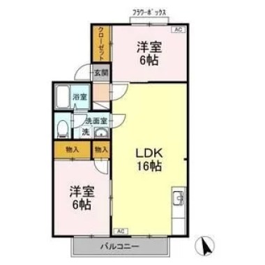 セジュール泉 202の間取り図