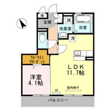 セレブ ジョワ 203の間取り図