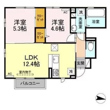 ココグラン 101の間取り図