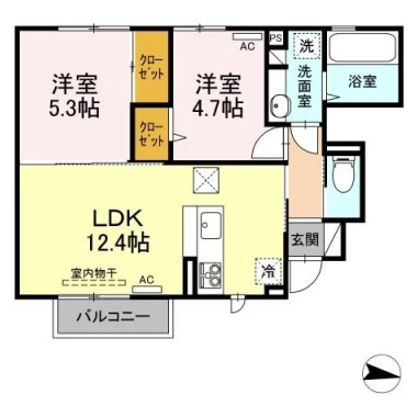 ココグラン 102の間取り図