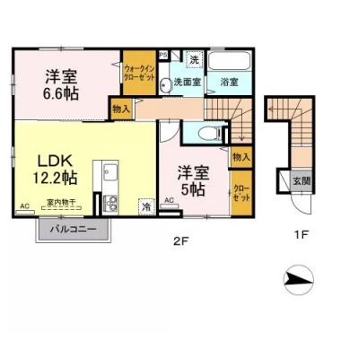 ココグラン 201の間取り図