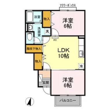 パティオ武中 102の間取り図