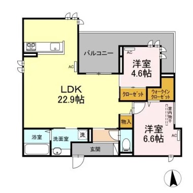 エグレットテラス 303の間取り図