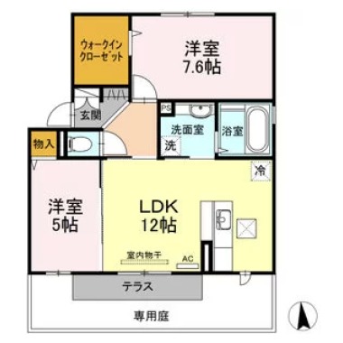 ラ・ソラーレ II棟 101の間取り図