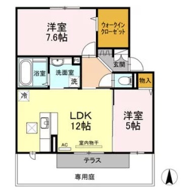 ラ・ソラーレ II棟 102の間取り図