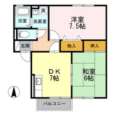 スイートハウス I棟 102の間取り図