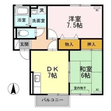スイートハウス I棟 105の間取り図