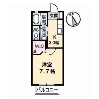 シャーメゾン With-K 203の間取り図