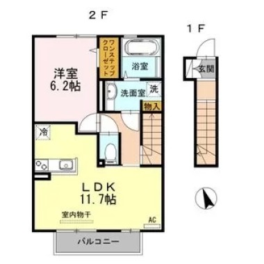 Casa K＆K II 202の間取り図
