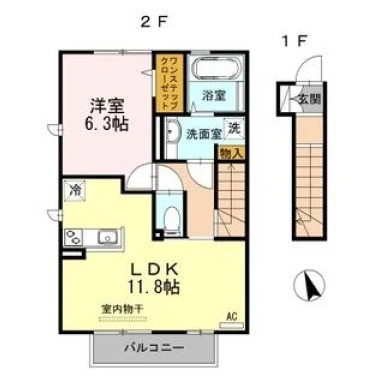 Casa K＆K II 205の間取り図
