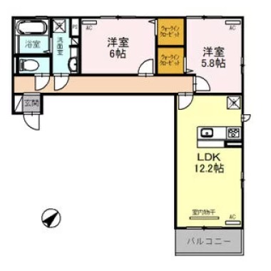 アムール21 F棟 203の間取り図