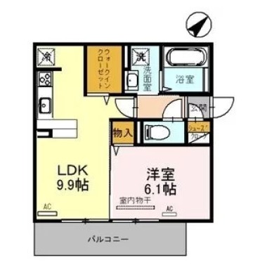 アムール21 F棟 301の間取り図