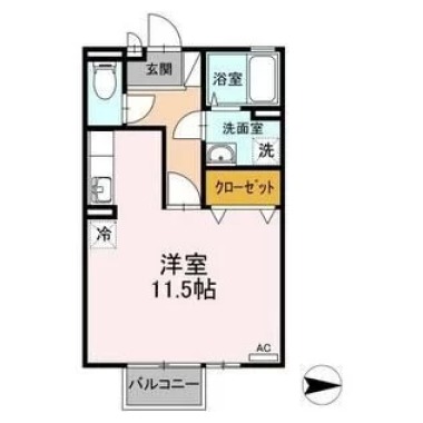 メゾンメール C棟 C202の間取り図