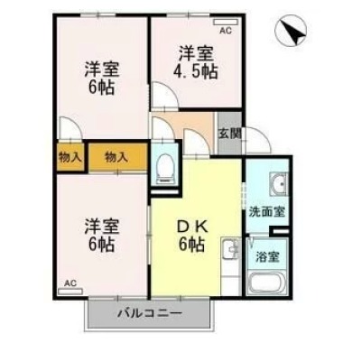 アゼリアパークハウス E棟 E203の間取り図