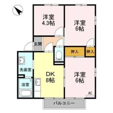アゼリアパークハウス G棟 G102の間取り図