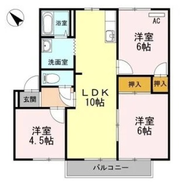 アゼリアパークハウス G棟 G205の間取り図