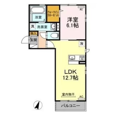 シャンデリア 201の間取り図